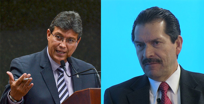 El diputado electo Sergio Uribe Rodríguez y el director del periódico Victoria, Jorge Clemente Mojica Vargas. Serias acusaciones en su contra.