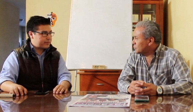 El alumno de la Facultad de Derecho y Ciencias Políticas de la UJED, Samuel Hernández, en entrevista exclusiva para razacero.
